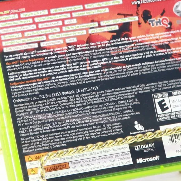 F1 2011 Formula 1 Racing XBOX 360 Racing Video Game - Picture 4 of 4